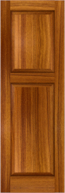 Raised  Panel   Portsmouth  Teak  Shutters